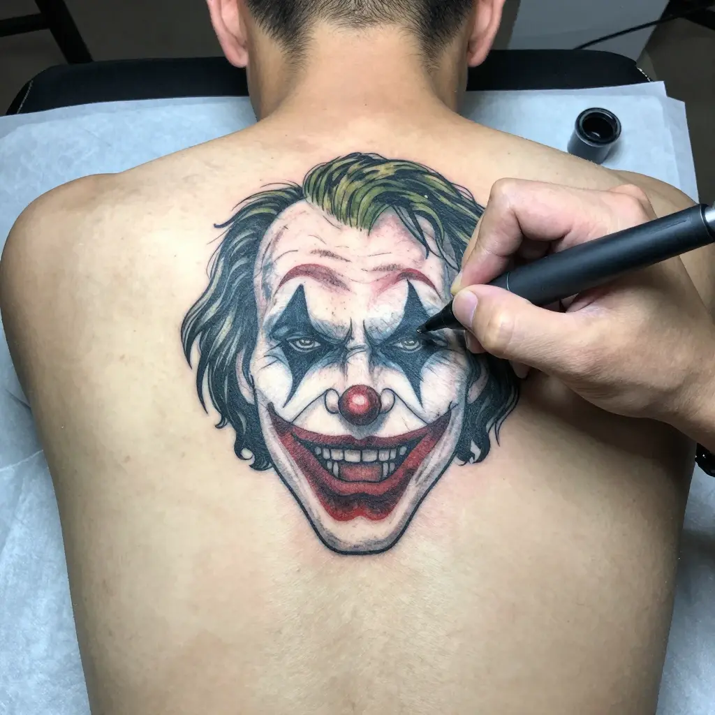 joker tattoo drawing
